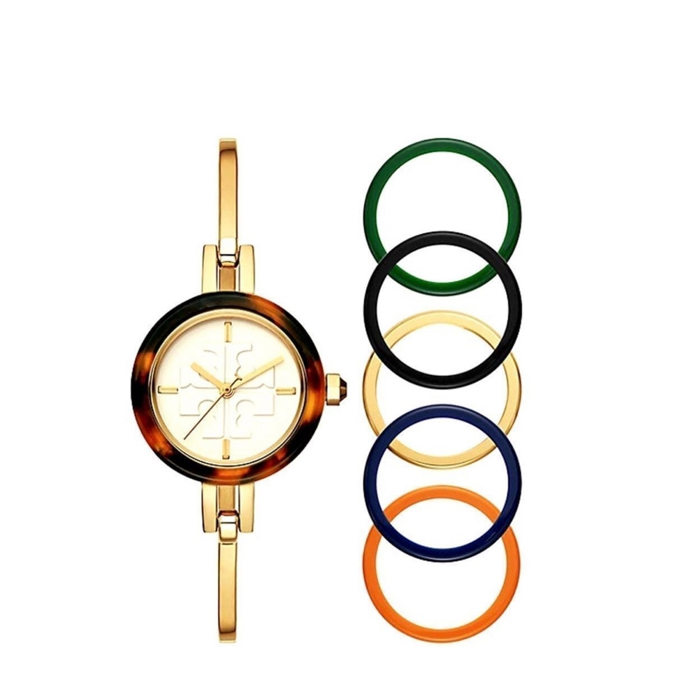 TORY BURCH (TBW2100) GIGI BANGLE INTERCHANGEABLE GOLD WATCH NWT